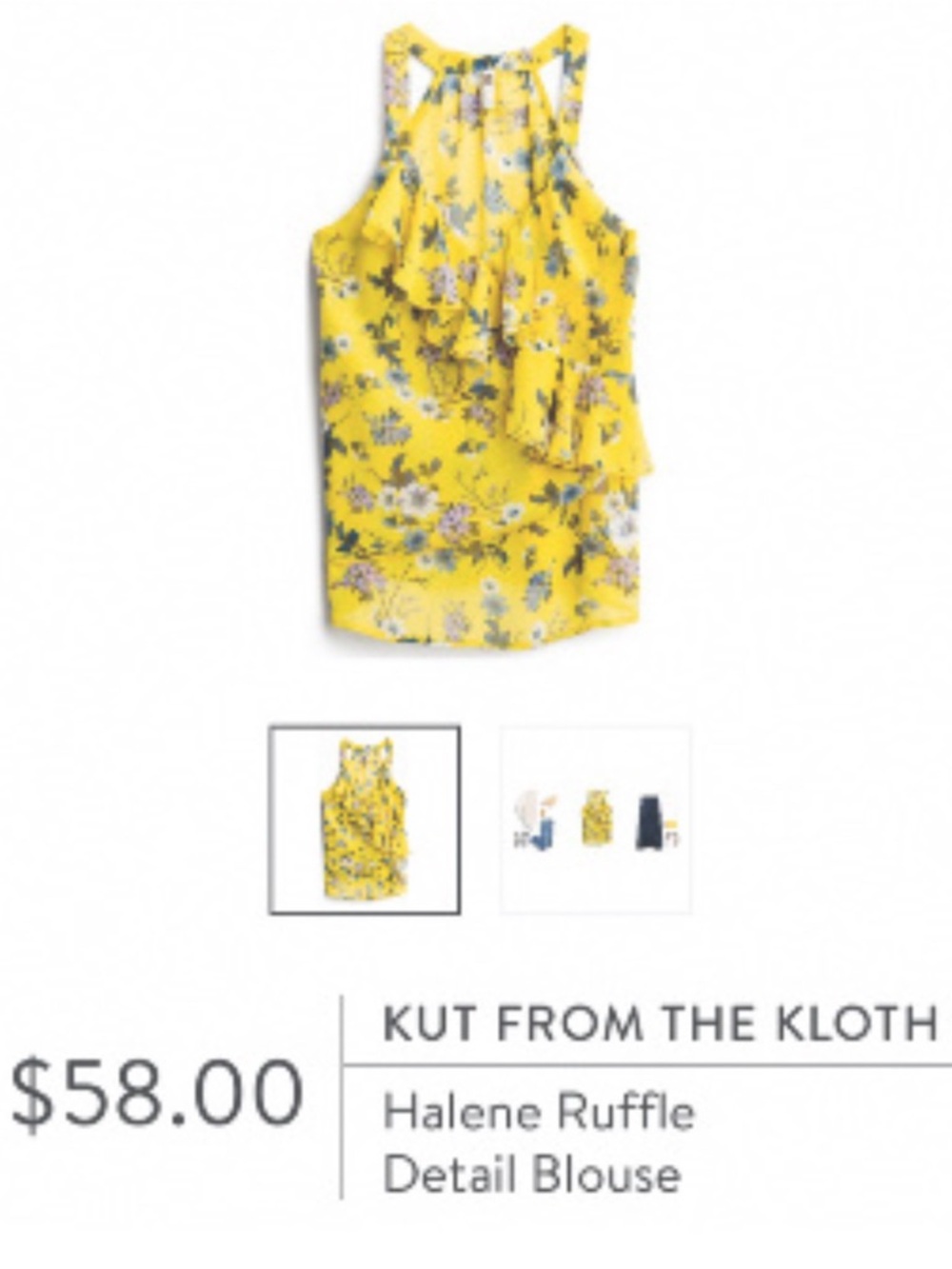 Kut From The Kloth Halene Ruffle Detail Blouse